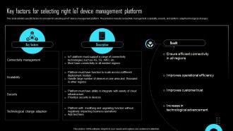 Key Factors For Selecting Right IoT Device Effective IoT Device Management IOT SS