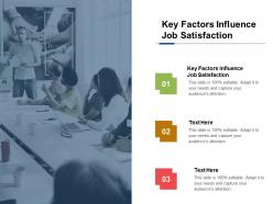 Key factors influence job satisfaction ppt powerpoint presentation file portfolio cpb