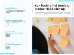 Key factors that leads to product repositioning
