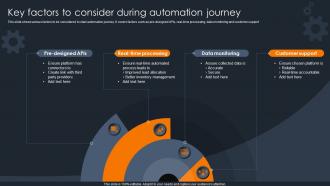 Key Factors To Consider During Automation Journey