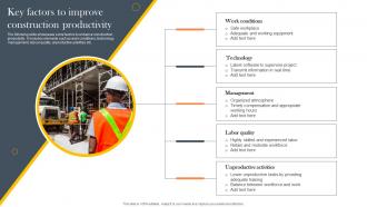 Key Factors To Improve Construction Productivity