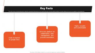 Key Facts Coda Investor Funding Elevator Pitch Deck