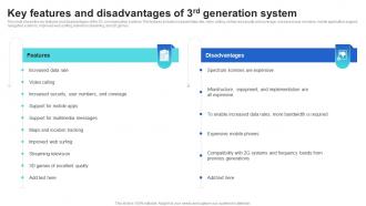 Key Features And Disadvantages Of 3rd Generation System Mobile Communication Standards 1g To 5g