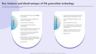 Key Features And Disadvantages Of 5th Generation Technology 1G To 5G Evolution Ppt Sample
