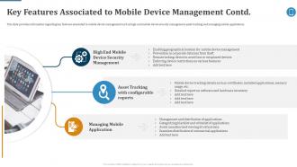 Key Features Associated Effective Mobile Device Management Ppt Ideas