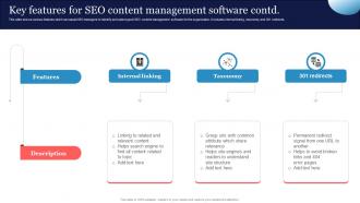 Key Features For SEO Content SEO Strategy To Increase Content Visibility Strategy SS V Impactful Pre-designed
