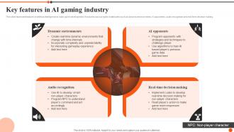Key Features In AI Gaming Industry