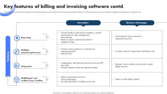 Key Features Of Billing And Invoicing Software Billing Management System Template Images