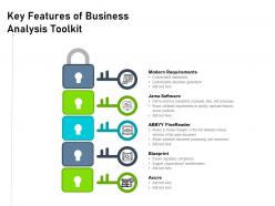 Key features of business analysis toolkit