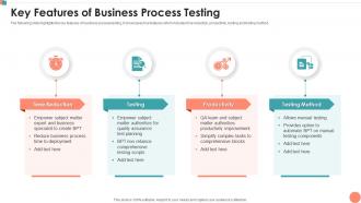 Key Features Of Business Process Testing