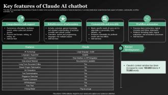 Key Features Of Claude AI Chatbot ClaudeAI The Future Of AI Chatbots AI SS V
