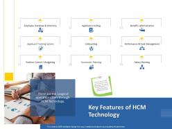 Key features of hcm technology m1259 ppt powerpoint presentation visual aids