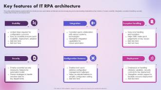 Key Features Of IT RPA Architecture