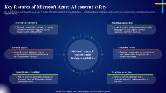 Key Features Of Microsoft Azure AI Content Safety Microsoft AI Solutions AI SS