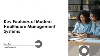 Key Features Of Modern Healthcare Management Systems PPT Guidelines AT