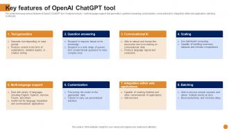 Key Features Of Openai Chatgpt Tool Chatgpt For Threat Intelligence And Vulnerability Assessment AI SS V