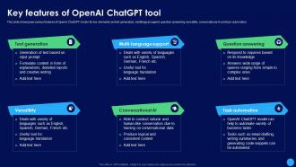 Key Features Of OpenAI ChatGPT Tool ChatGPT In Gaming Industry Revamping ChatGPT SS