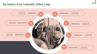 Key Features Of Our Sustainable Clothing Range Implementing New Marketing Campaign Plan Strategy SS