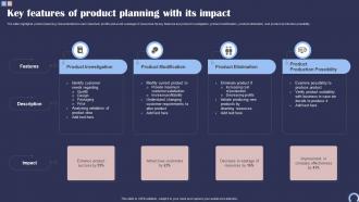 Key Features Of Product Planning With Its Impact