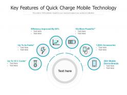 Key features of quick charge mobile technology