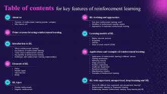 Key Features Of Reinforcement Learning IT Powerpoint Presentation Slides Adaptable Professionally