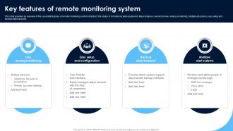 Key Features Of Remote Monitoring Monitoring Patients Health Through IoT Technology IoT SS V