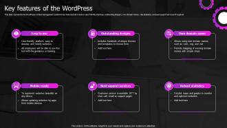 Key Features Of The Word Press Web Designing And Development