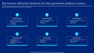 Key Features Offered By Synthesia Ai Video Generation Implementing Synthesia AI SS V Captivating Downloadable