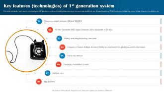 Key Features Technologies Of 1st Generation System 1G To 5G Technology
