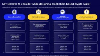 Key Features To Consider While Designing Blockchain Based Crypto Wallet