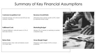 Key Financial Assumptions For Amazon Business Plan PPT Template AT Image Attractive