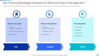 Key financial strategies adopted for effective project management