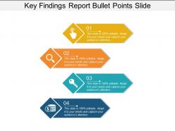 Key findings report bullet points slide ppt example professional