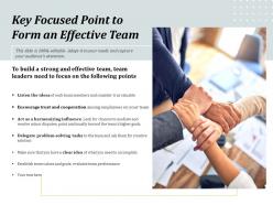 Key focused point to form an effective team