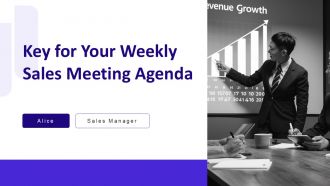 Key For Your Weekly Sales Meeting Agenda PPT Summary AT