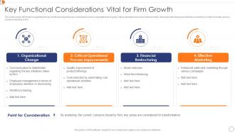 Key Functional Considerations Vital For Firm Growth Optimize Business Core Operations