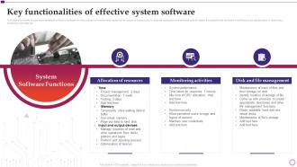 Key Functionalities Of Effective System Software Software Implementation Project Plan