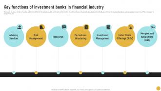Key Functions Of Investment Banks In Comprehensive Guide On Investment Banking Concepts Fin SS
