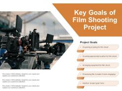 Key Goals Of Film Shooting Project