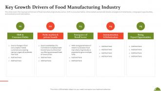 Key Growth Drivers Of Food Manufacturing Industry Ppt File Infographic Template