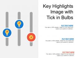 Key Highlights Image With Tick In Bulbs