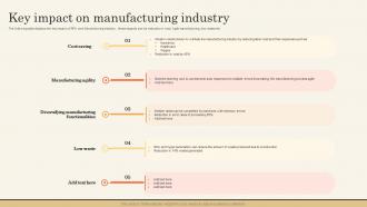 Key Impact On Manufacturing Industry Impact Of Hyperautomation On Industries
