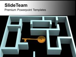 Key in the labyrinth complex structure security powerpoint templates ppt themes and graphics 0213
