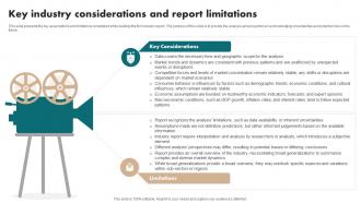 Key Industry Considerations And Report Limitations Film Industry Report IR SS