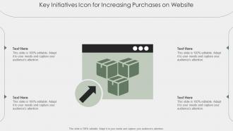 Key Initiatives Icon For Increasing Purchases On Website
