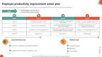 Key Initiatives To Enhance Staff Employee Productivity Improvement Action Plan