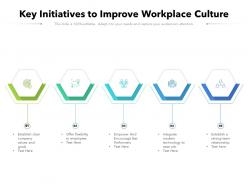 Key initiatives to improve work place culture
