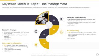 Key Issues Faced In Project Time Management Task Scheduling For Project Time Management