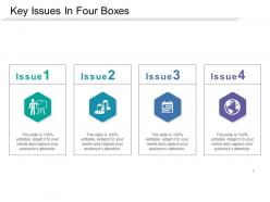 Key issues in four boxes