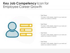 Key job competency icon for employee career growth